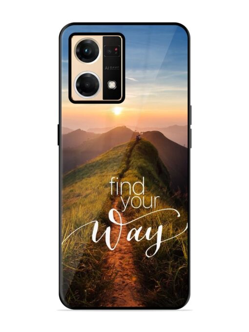 Find Your Way Glossy Metal Phone Cover for Oppo Reno 7 (4G) Zapvi