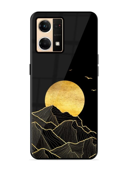 Golden Sunrise Glossy Metal Phone Cover for Oppo Reno 7 (4G) Zapvi