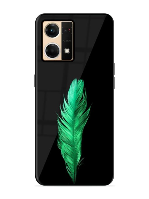 Feather Texture Glossy Metal Phone Cover for Oppo Reno 7 (4G)