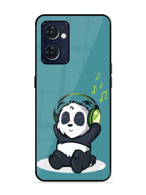 Music Panda Glossy Metal Phone Cover for Oppo Reno 7 (5G) Zapvi