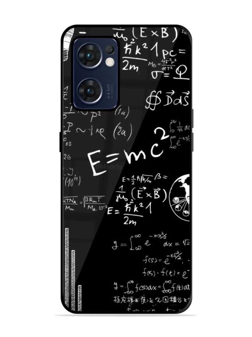 E=Mc2 Mass?Energy Equivalence Glossy Metal Phone Cover for Oppo Reno 7 (5G) Zapvi