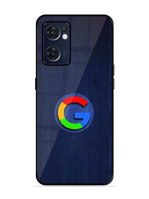 Google Logo Printed Glossy Metal TPU Phone Cover for Oppo Reno 7 (5G)