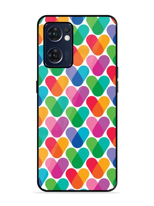 Overlapping Colors Colorful Glossy Metal TPU Phone Cover for Oppo Reno 7 (5G) Zapvi