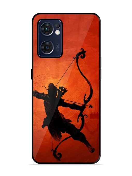 Illustration Lord Rama Glossy Metal Phone Cover for Oppo Reno 7 (5G)