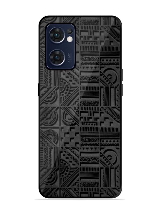 Seamless Pattern Glossy Metal Phone Cover for Oppo Reno 7 (5G) Zapvi