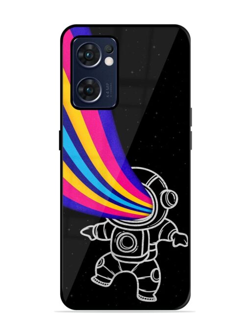 Astronaut Glossy Metal TPU Phone Cover for Oppo Reno 7 (5G)