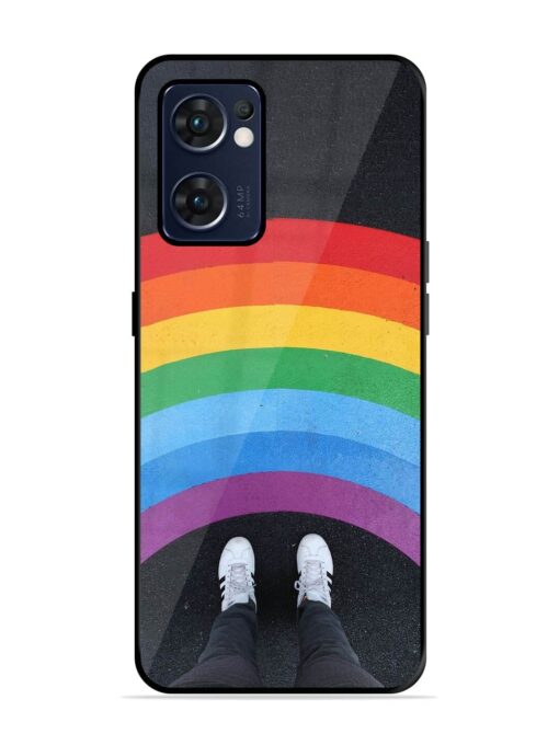 Legs Rainbow Glossy Metal TPU Phone Cover for Oppo Reno 7 (5G) Zapvi