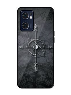 Lighting Cross Glossy Metal Phone Cover for Oppo Reno 7 (5G)