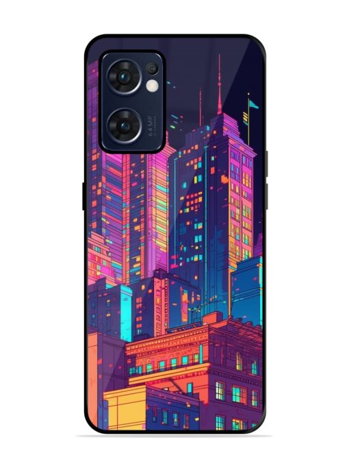 City View Glossy Metal Phone Cover for Oppo Reno 7 (5G)