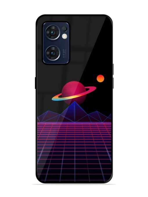 Wave Aesthetic Glossy Metal Phone Cover for Oppo Reno 7 (5G) Zapvi