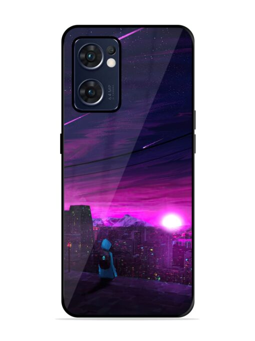 Empty Attempt Glossy Metal Phone Cover for Oppo Reno 7 (5G) Zapvi