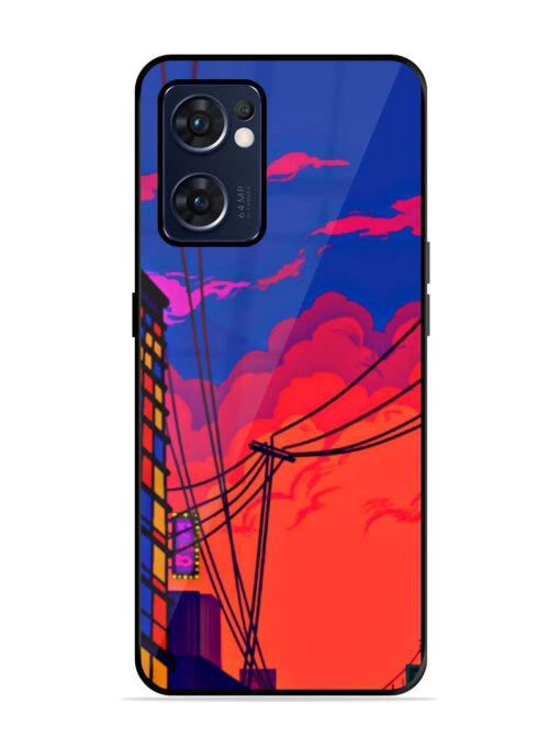 Sky At Morning Glossy Metal Phone Cover for Oppo Reno 7 (5G)