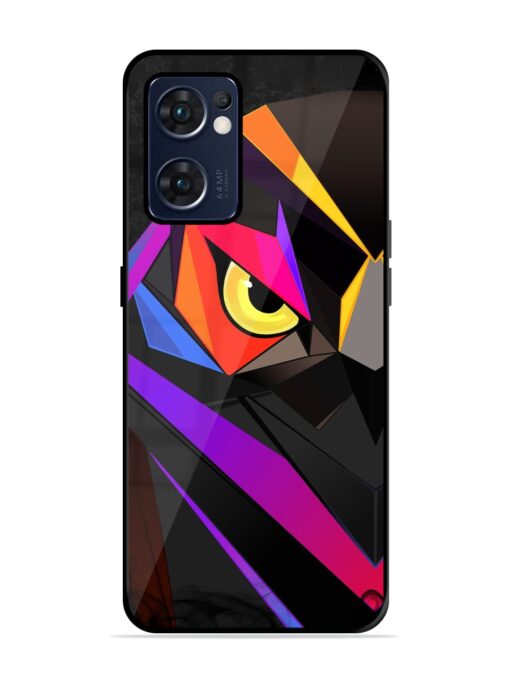 Wpap Owl Glossy Metal Phone Cover for Oppo Reno 7 (5G)