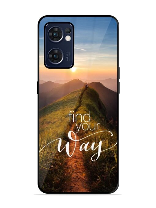 Find Your Way Glossy Metal Phone Cover for Oppo Reno 7 (5G)