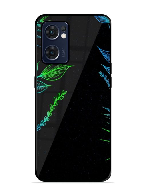 Aesthetic Neon Glossy Metal Phone Cover for Oppo Reno 7 (5G) Zapvi