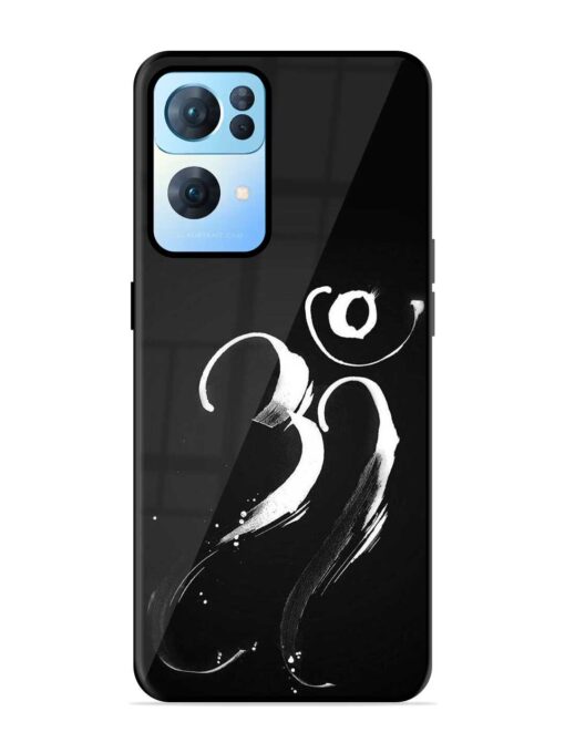 Om Logo Glossy Metal Phone Cover for Oppo Reno 7 Pro (5G) Zapvi