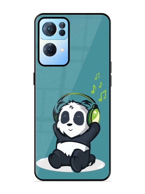 Music Panda Glossy Metal Phone Cover for Oppo Reno 7 Pro (5G) Zapvi