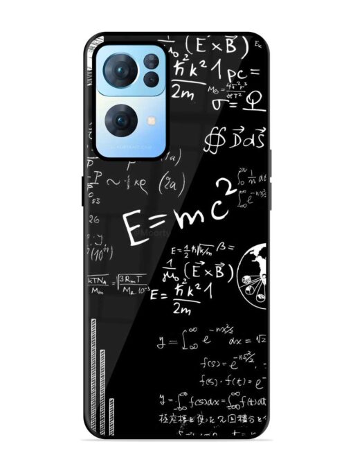 E=Mc2 Mass?Energy Equivalence Glossy Metal Phone Cover for Oppo Reno 7 Pro (5G) Zapvi