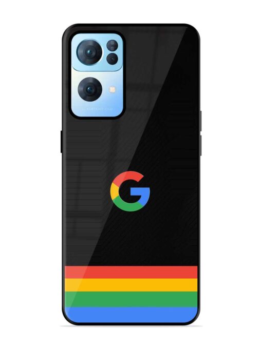 Google Logo Art Glossy Metal Phone Cover for Oppo Reno 7 Pro (5G) Zapvi