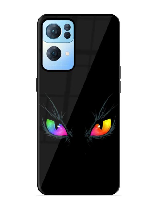 Cat Eyes Glossy Metal Phone Cover for Oppo Reno 7 Pro (5G)