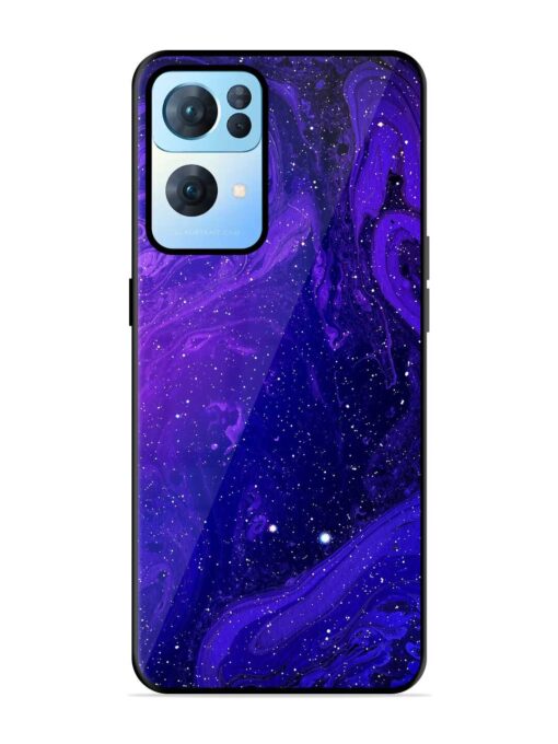 Galaxy Acrylic Abstract Art Glossy Metal Phone Cover for Oppo Reno 7 Pro (5G) Zapvi