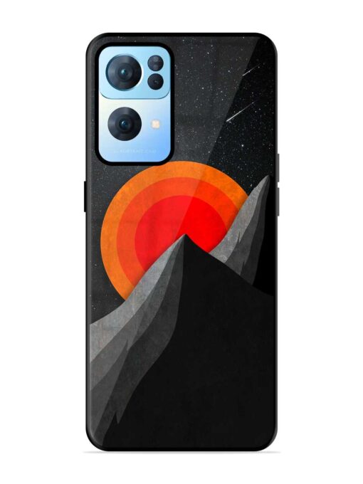 Black Mountain Glossy Metal Phone Cover for Oppo Reno 7 Pro (5G)