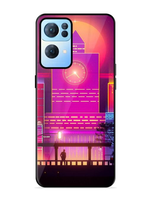 Clock Tower Glossy Metal TPU Phone Cover for Oppo Reno 7 Pro (5G) Zapvi