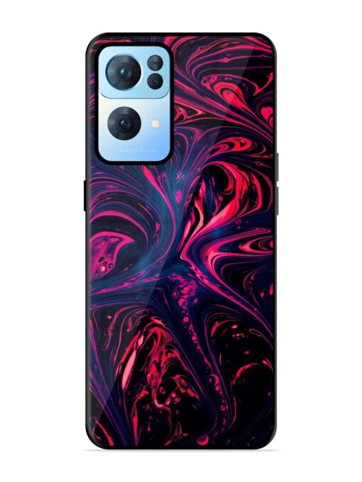 Abstract Background Glossy Metal Phone Cover for Oppo Reno 7 Pro (5G) Zapvi