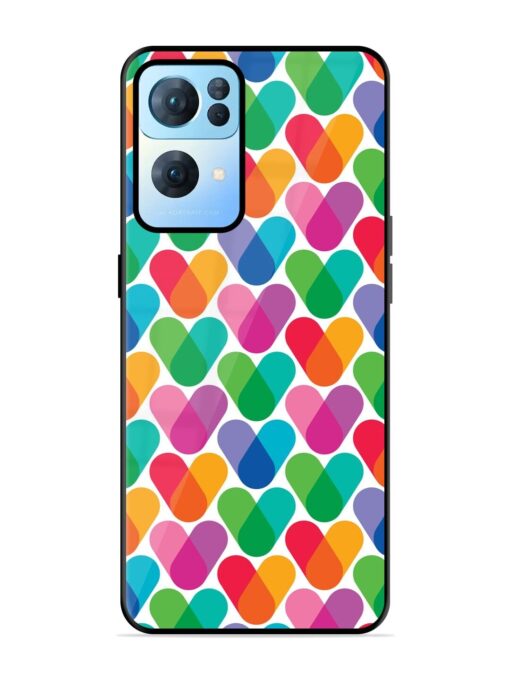 Overlapping Colors Colorful Glossy Metal TPU Phone Cover for Oppo Reno 7 Pro (5G) Zapvi