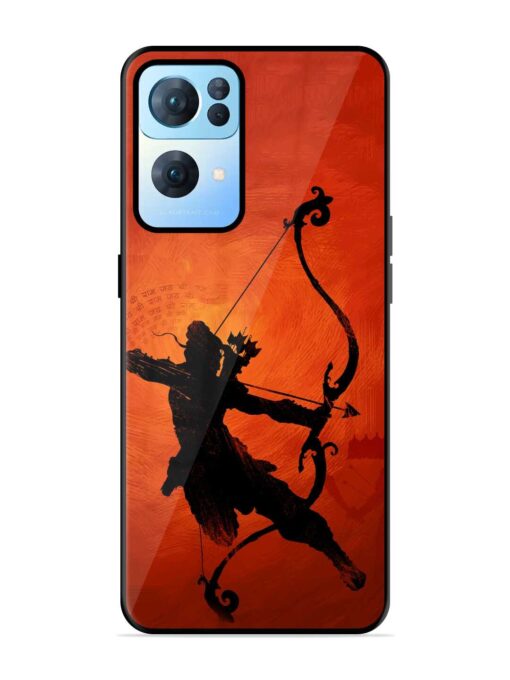 Illustration Lord Rama Glossy Metal Phone Cover for Oppo Reno 7 Pro (5G) Zapvi