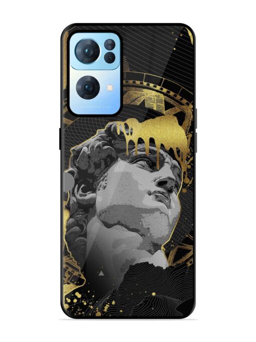 Roman Face Glossy Metal Phone Cover for Oppo Reno 7 Pro (5G) Zapvi