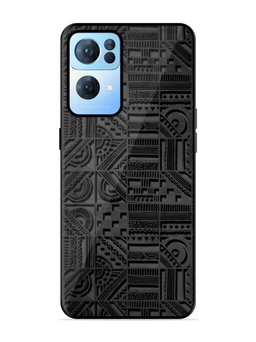 Seamless Pattern Glossy Metal Phone Cover for Oppo Reno 7 Pro (5G) Zapvi