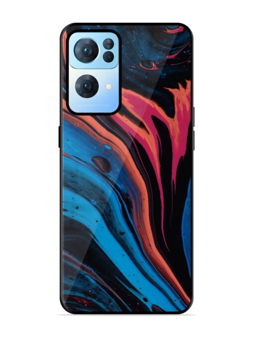 Liquefied Art Glossy Metal TPU Phone Cover for Oppo Reno 7 Pro (5G)