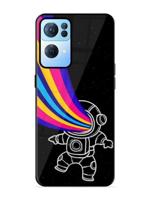 Astronaut Glossy Metal TPU Phone Cover for Oppo Reno 7 Pro (5G) Zapvi