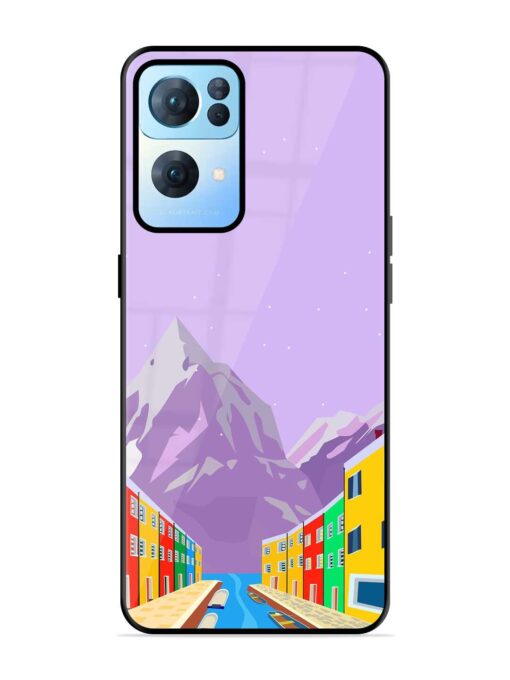 Venice City Illustration Glossy Metal Phone Cover for Oppo Reno 7 Pro (5G)