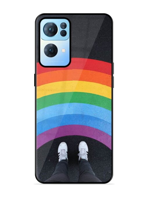 Legs Rainbow Glossy Metal TPU Phone Cover for Oppo Reno 7 Pro (5G) Zapvi