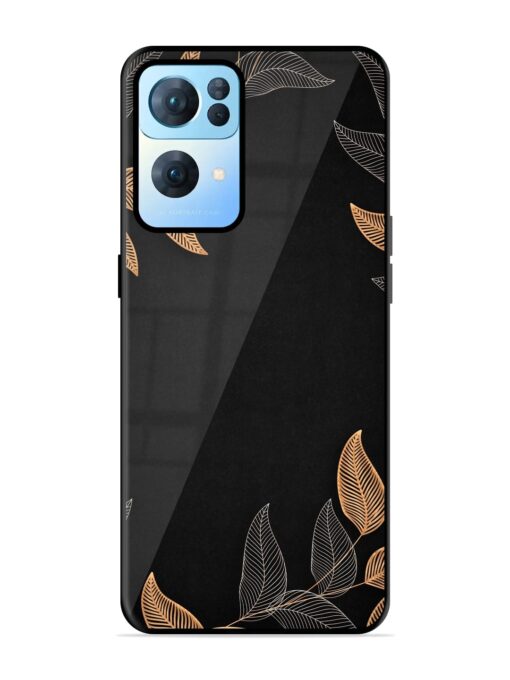 Foliage Art Glossy Metal Phone Cover for Oppo Reno 7 Pro (5G) Zapvi