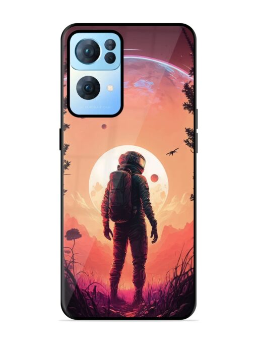 Red Sky At Morning Glossy Metal Phone Cover for Oppo Reno 7 Pro (5G) Zapvi