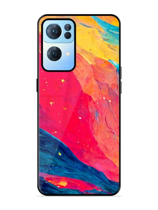 Starry Night Glossy Metal Phone Cover for Oppo Reno 7 Pro (5G) Zapvi