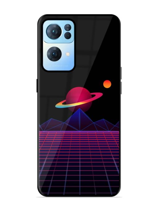 Wave Aesthetic Glossy Metal Phone Cover for Oppo Reno 7 Pro (5G) Zapvi