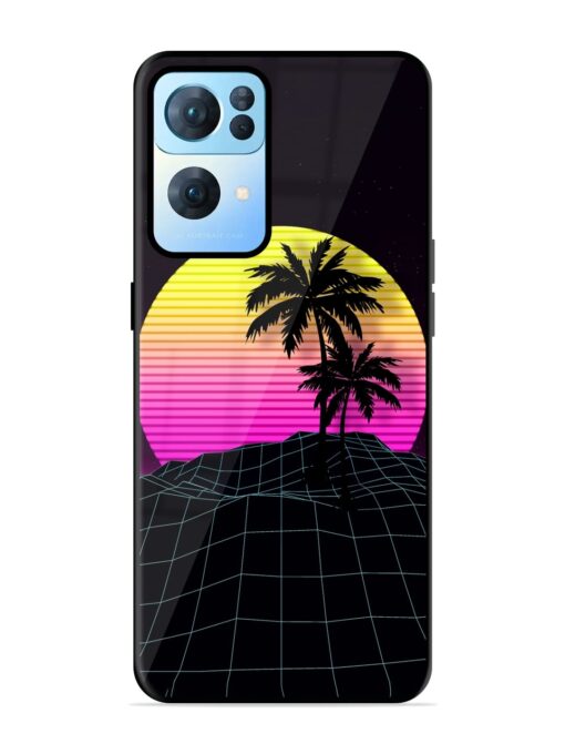 Coconut Vector Glossy Metal Phone Cover for Oppo Reno 7 Pro (5G)