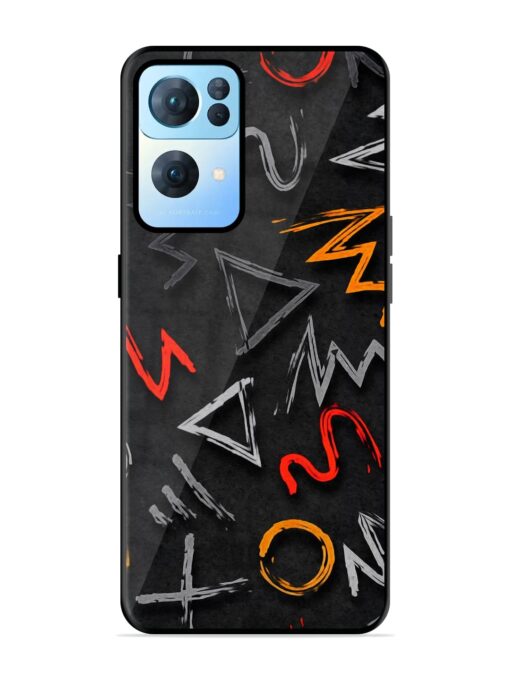 Grungy Graffiti Glossy Metal Phone Cover for Oppo Reno 7 Pro (5G) Zapvi