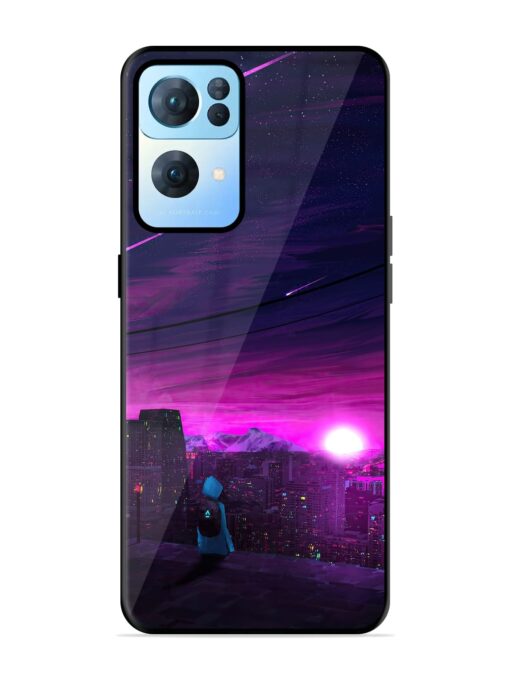 Empty Attempt Glossy Metal Phone Cover for Oppo Reno 7 Pro (5G) Zapvi