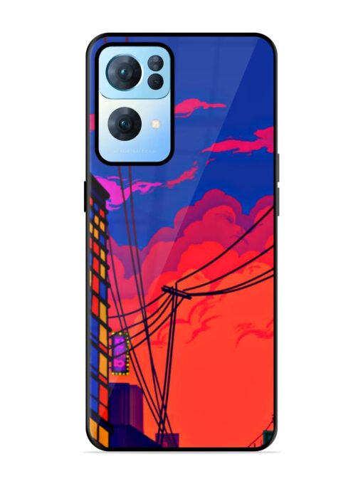 Sky At Morning Glossy Metal Phone Cover for Oppo Reno 7 Pro (5G) Zapvi