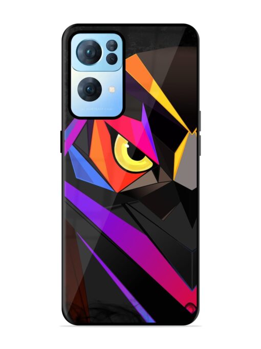 Wpap Owl Glossy Metal Phone Cover for Oppo Reno 7 Pro (5G) Zapvi