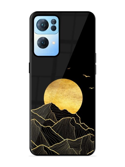 Golden Sunrise Glossy Metal Phone Cover for Oppo Reno 7 Pro (5G) Zapvi