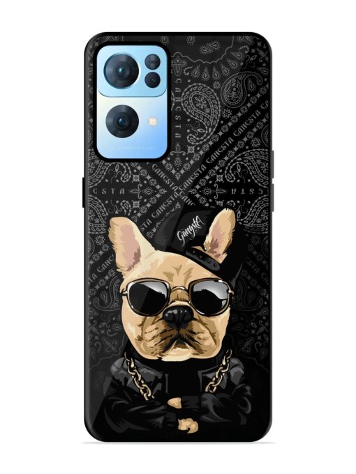 Gangsta Cool Sunmetales Dog Glossy Metal Phone Cover for Oppo Reno 7 Pro (5G) Zapvi