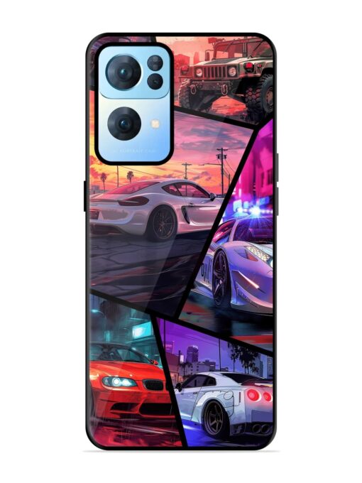 Ride In Pixels Glossy Metal Phone Cover for Oppo Reno 7 Pro (5G) Zapvi