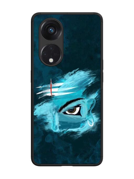 Lord Shiva Glossy Metal Phone Cover for Oppo Reno 8T (5G)