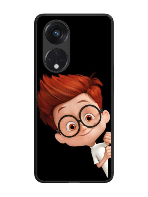 Smart Boy Cartoon Glossy Metal Phone Cover for Oppo Reno 8T (5G) Zapvi